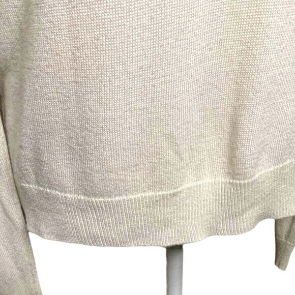 BRIT.NY. Cream Cashmere Blend Sweater Black LOVE. Valentine's Day Size Medium - Picture 5 of 10